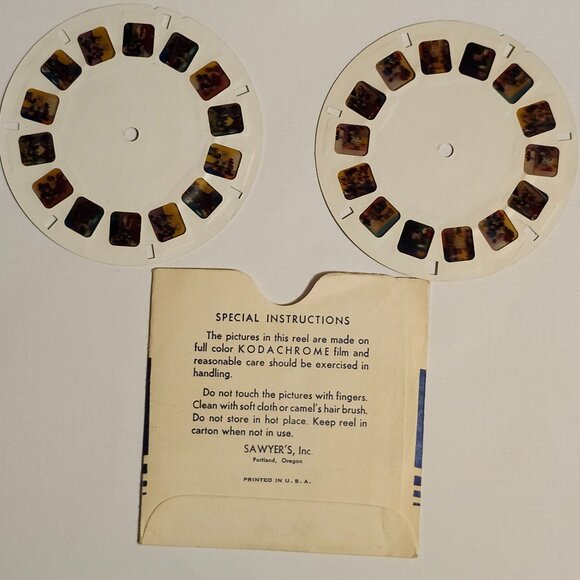 VINTAGE WALT DISNEY View Master Reels Mickey Mouse Birthday Surprise x2 - Picture 4 of 4